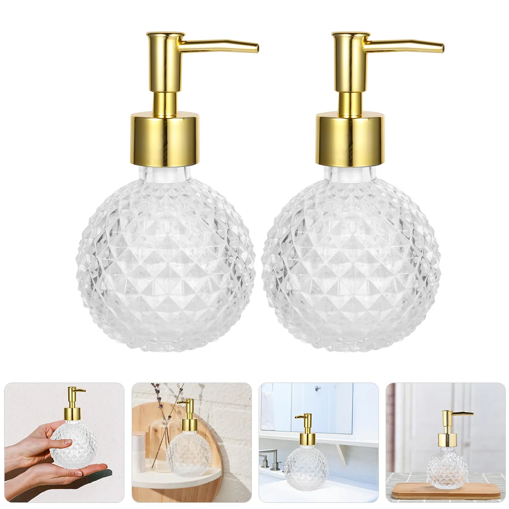 

2 Pcs Shampoo Container Hand Soap Dispenser Bottle Shower Pump Refillable Bottles