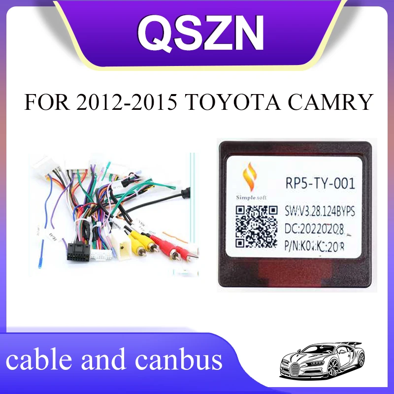 

16 Pin Car Radio Stereo Wire Harness Canbus Box Decoder Connector TY-SS-05 2012-2015 TOYOTA CAMRY Android Multimedia Navigation