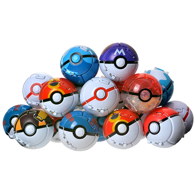 

Pokemon Anime Deformation Elf PokeBall Pikachu Squirtle Pocket Dragon Solgaleo Super Dreamr Movable Dolls Flip Action Model Toys