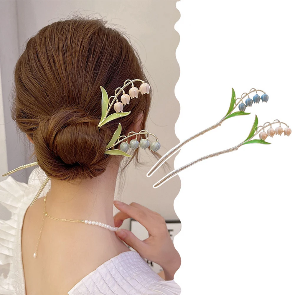 

New Handmade Luxury Flower Hairpins Hair Sticks Vintage Metal Chinese Hair Stick Pins For Women Hair Ornaments Head Jewelry