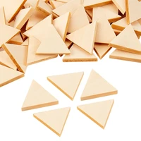 100pcs unfinished wood triangle natural unpainted cutout slices embellishments ornaments for weddingvalentine%e2%80%99s day diy supplies