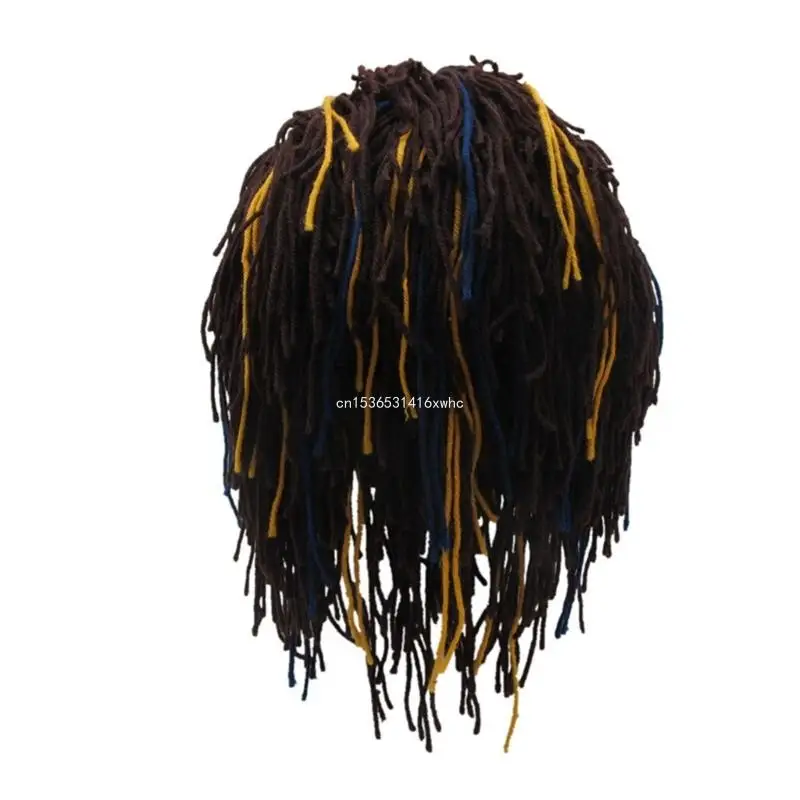 Прямая поставка теплая зимняя шапка шапки для париков Rastas с бородой на Хэллоуин