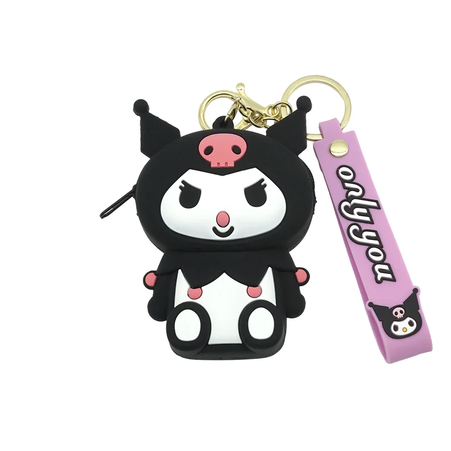 2023New Silica Gel Coin Purse Cartoon Anime Kawaii Mini Wallet Portable Pendant Keychain Money Bag