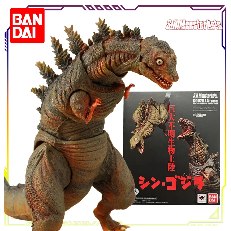 Фото BANDAI Original S.H.MonsterArts Series Godzilla (2016) Набор второй и третьей формы Аниме Фигурка Модель Игрушки Подарки для мальчиков №1