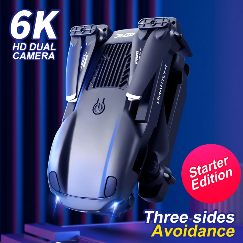 

CEVENNESFE Mini 6K HD Dual Camera FPV Professional Aerial Photography Obstacle Avoidance Foldable RC Quadcopter Helicopter Toys