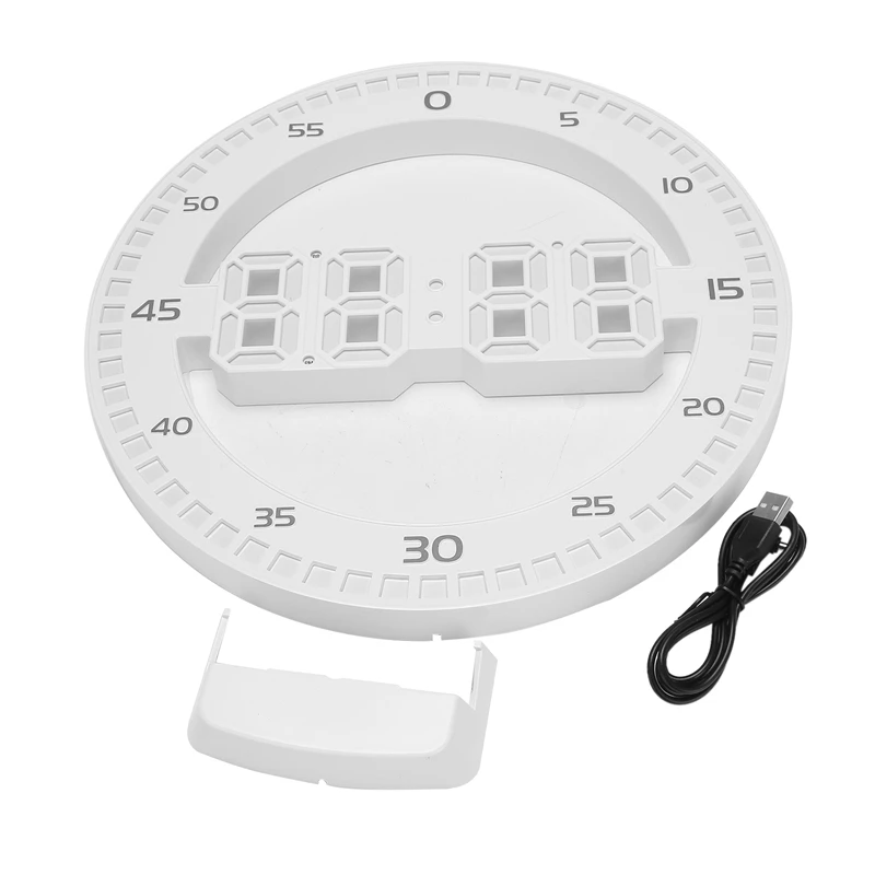 

Silent 3D Digital Circular Luminous LED Wall Clock Alarm With Calendar Thermometer For Home Decoration