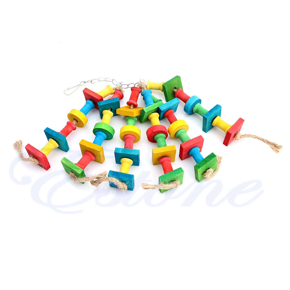 

Colorful Parrot Macaw Cage Chew Toys Pet Bird Conure Swing Scratcher Bites Toy