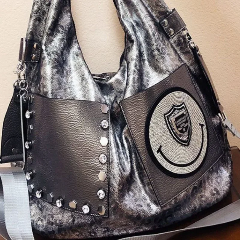 Большая вместительная сумка poplene femme новая женская через плечо с леопардовым