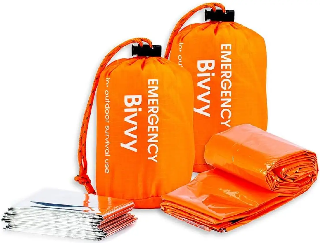 

2 шт., аварийные спальные мешки, водонепроницаемый переносной спальный мешок из майлара