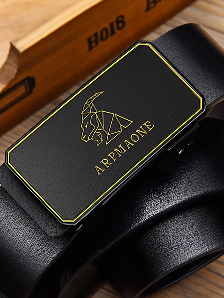 Мужские джинсы с автоматической пряжкой 12 созвездий из ПУ кожи