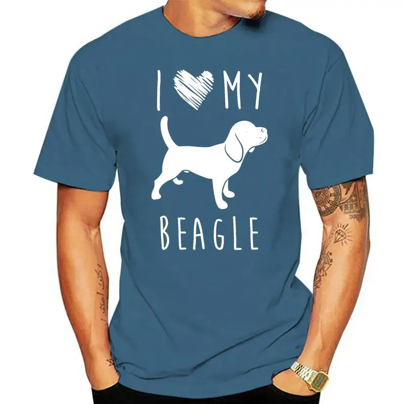 

Футболка женская с надписью «I Love My Beagle», рубашка с надписью для мальчиков и девочек, черный цвет, большой размер 3xl, 4xl, 5xl, хип-хоп, на заказ