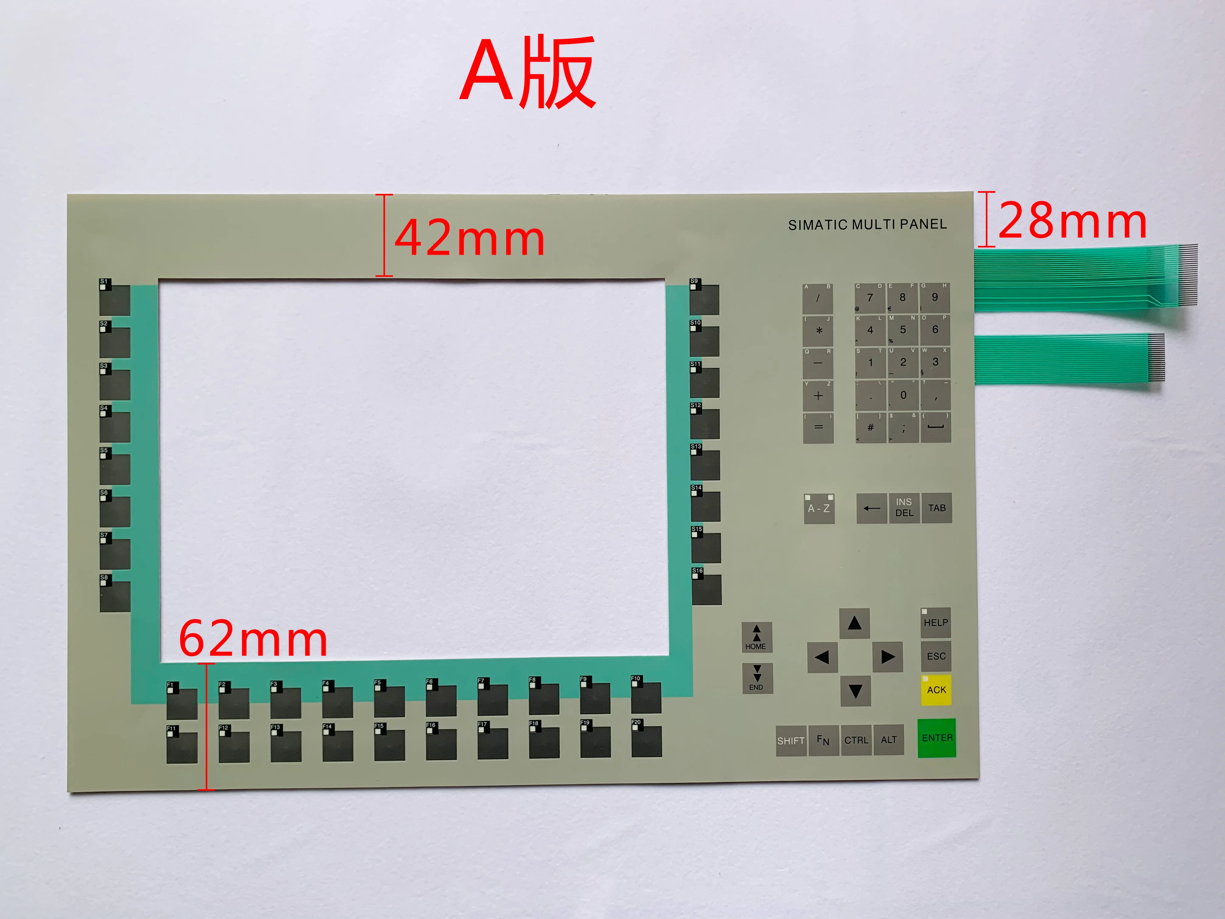 

Mp370-12key 6AV6542-0DA10-0AX0, 6AV6542-0DA10-0AX0 Key Membrane