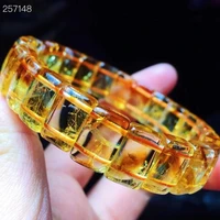 natural yellow citrine quartz stretch bracelet women men citrine quartz 12x8mm clear rectangle beads jewelry aaaaa