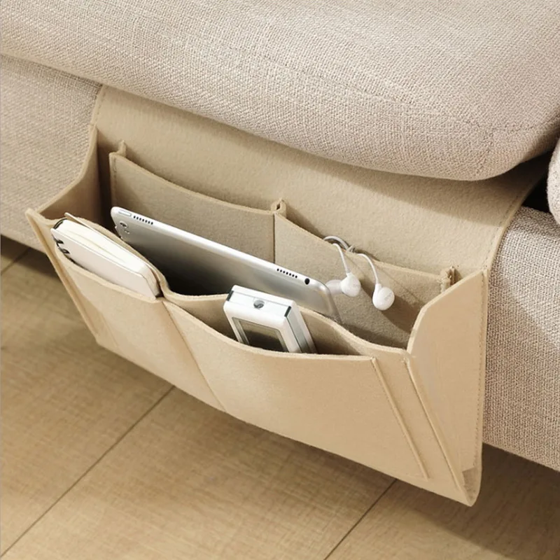 

Hanging Bedside Remote Sofa Pocket 1 Storage Storage Control Organizer Felt Bed Bed Frame Desk Piece Caddy Sofa Bag Bag