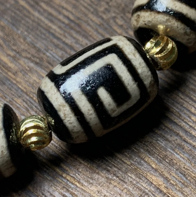 Тибетский Непальский Гималайский Древний Агат Старый Дзи Талисман Глаз Бусина