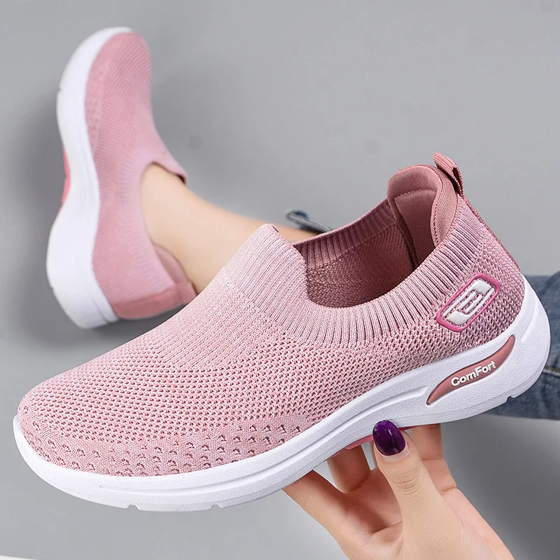 

Fashion Women Running Flats Breathable Casual Outdoor Light Weight Sports Shoes Walking Sneakers Spring Fashion High Quality