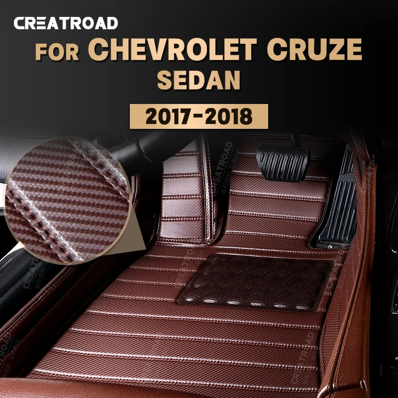 

Напольные коврики из углеродного волокна на заказ для Chevrolet Cruze Sedan 2017, 2018 футов, коврик, аксессуары для салона автомобиля