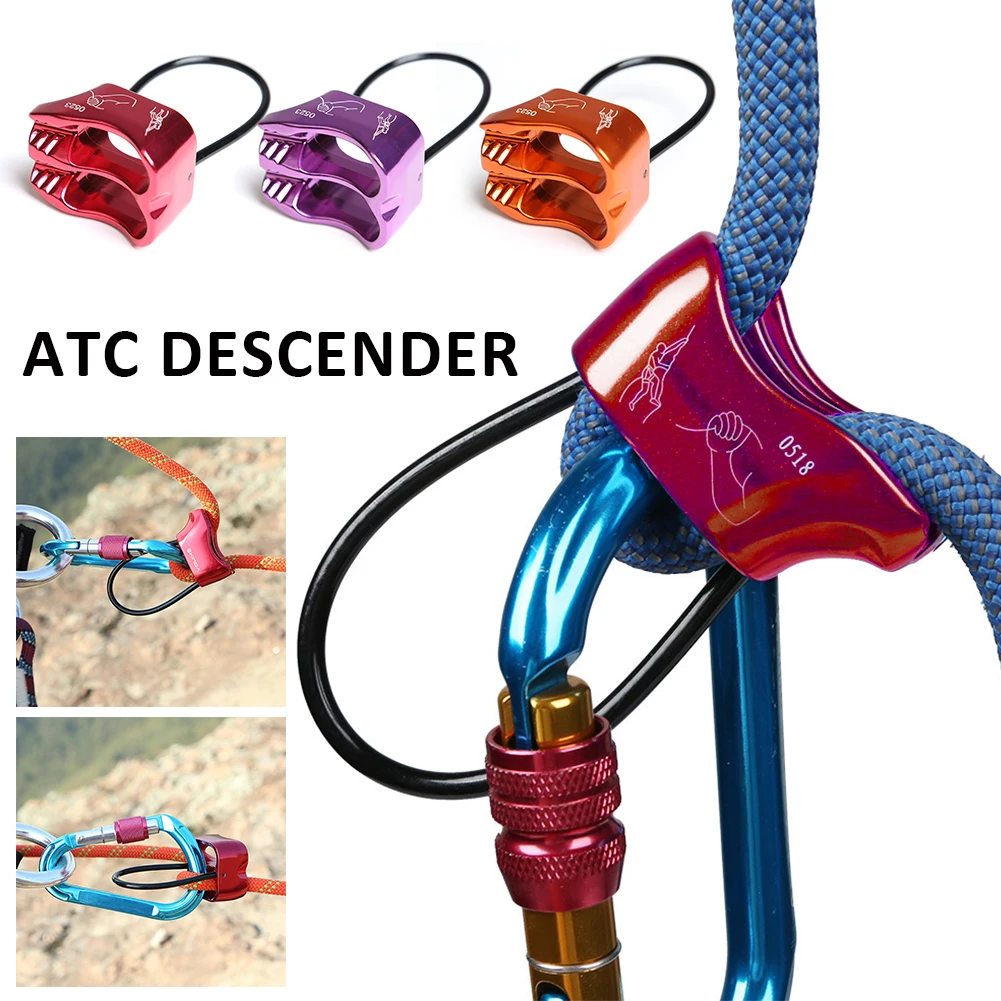 

Rappel Belay Device 25KN Downhill Descender Protector for 8-12mm Rope Outdoor Hiking Rock Climbing Equipment