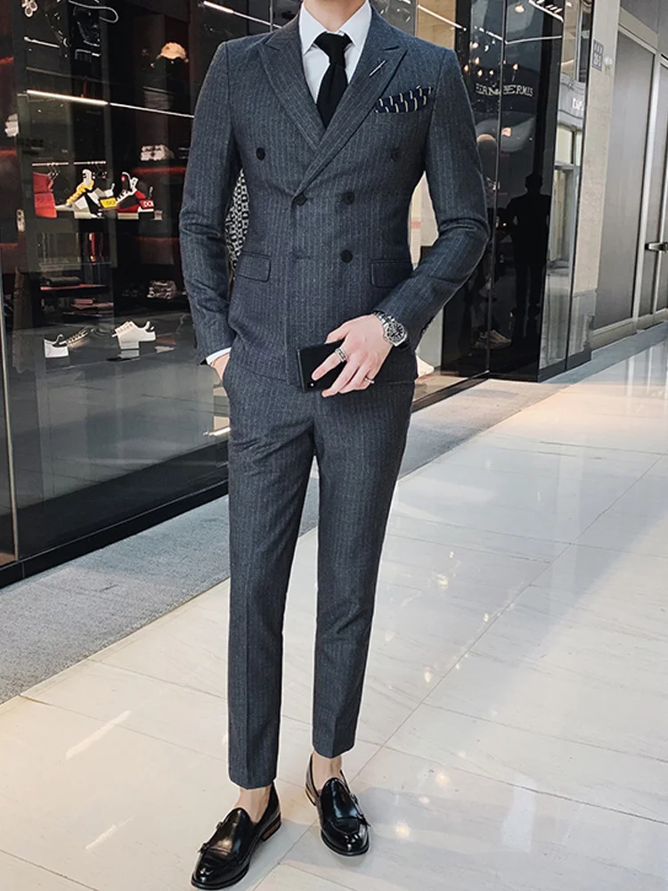 

Костюм женский однотонный в клетку, Блейзер, жилет и брюки, в полоску, свадебное платье для шоу, костюм для жениха, 7XL