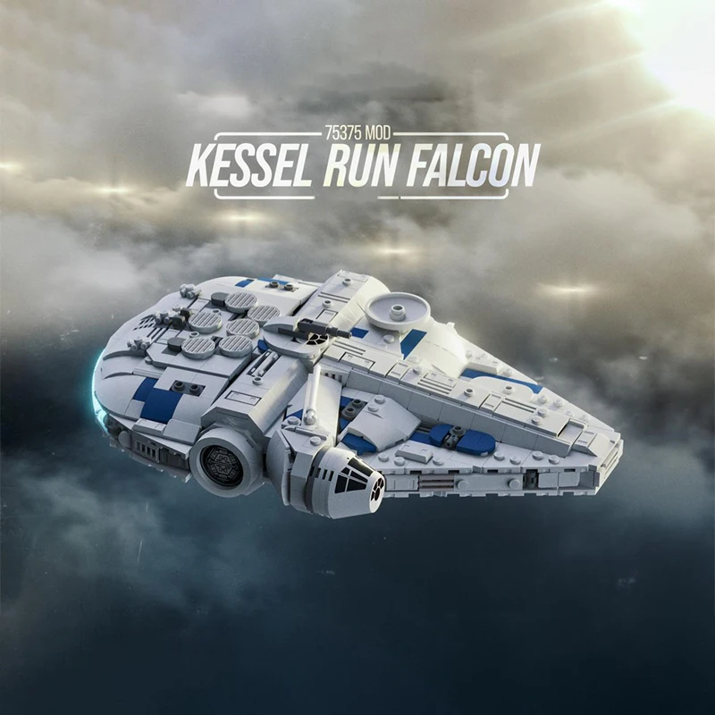 Фото 982 детали MOC Star Battle MOC PiXEL DANs SOLO FALCON MIDI SIZED, модель-конструктор, архитектурные блоки, DIY, рождественский подарок, игрушка №2