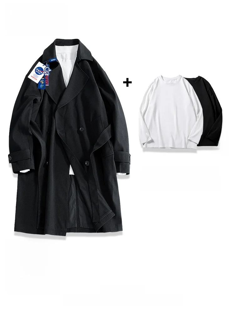  Мужской плащ Wtaps Верхняя одежда Весна и осень Модное свободное пальто средней