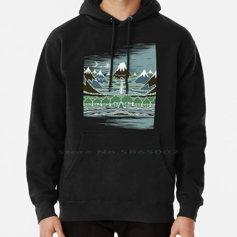 

A Halflings Journey On A Mountain Path Through An Elven Wood In The Style Of J.r.r.tolkien Hoodie Sweater 6xl Cotton Jrrtolien