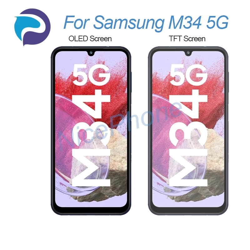 Фото Для Samsung M34 5G ЖК-экран + сенсорный дигитайзер 2340*1080 SM-M346B/B1/DS M34 5G Экран ЖК-дисплей №4