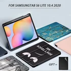 Чехол для Samsung Galaxy Tab S6 Lite, чехол с держателем для ручки, складной в 3 сложения, для Galaxy Tab S6 Lite, 10,4 дюйма, SM-P610, SM-P615, SM-P617