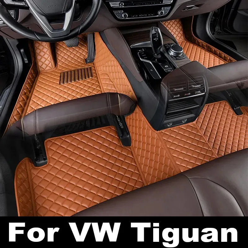 

Car Floor Mats For Volkswagen VW Tiguan 5N 2017 2018 2019 Custom Auto Foot Pads Automobile Carpet Cover interior accessories