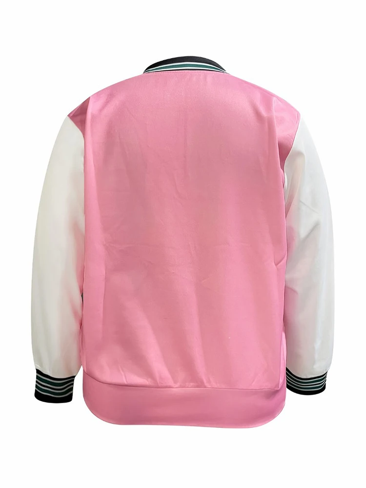 LW зимние пальто больших размеров женские 2024 модные полосатые бейсбольные куртки