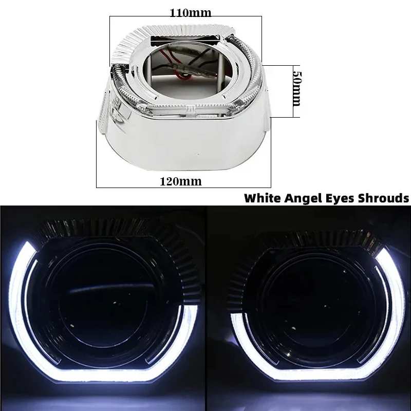 

Линзы проектора SANVI S8, 2 шт., Bi светодиодный, Лампа H1, 9005, 9006, H4, H7, лампы для фар, модифицированные линзы ближнего/дальнего света 90 Вт для стайлинга автомобиля