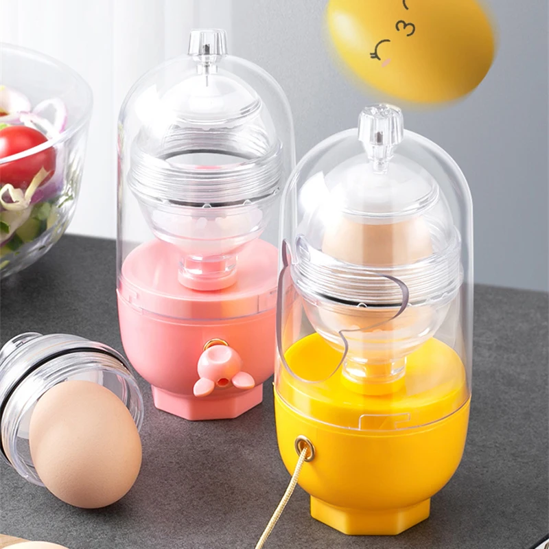

6 Style Golden Egg Maker Manual Egg Scrambler Shaker Mini Hand Puller Egg Yolk Shaker Eggs Spin Mixer Cooking Kitchen Supplies