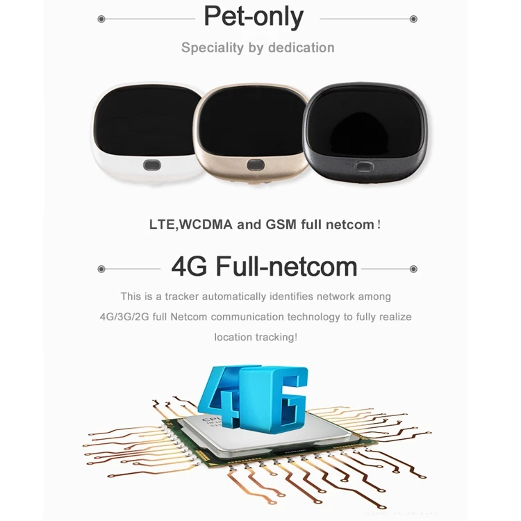 

High Quality RF-V43 IP67 Waterproof GPS + LBS + WiFi Mini Smart Pet Locator Pet Collar Tracking Device 4g Gps Tracker For Dog