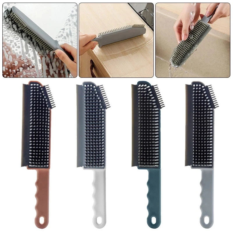 

Kitchen 3 In 1 Silicone Gap Cleaning Brush Decontamination Brush Glass Scraping Cleaning Brush Dead Spot Floor Cleaning Tools