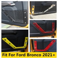4 pcs car inner door storage string bag net pocket decoration frame cover trim accessories interior for ford bronco 2021 2022
