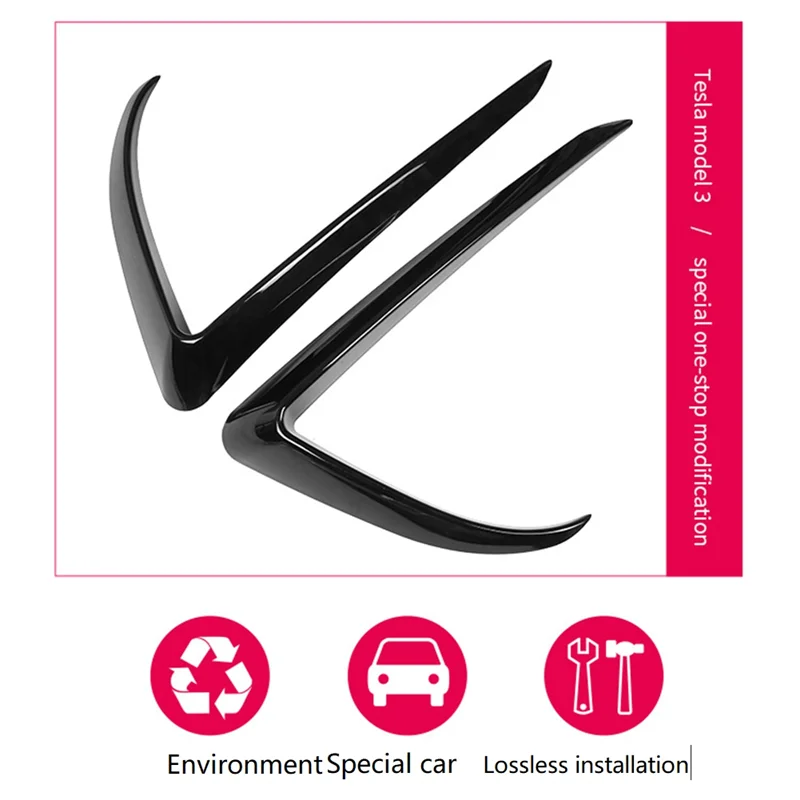 Для модели 3 модель Y передняя противотуманная фара спойлер ветровой нож объемный