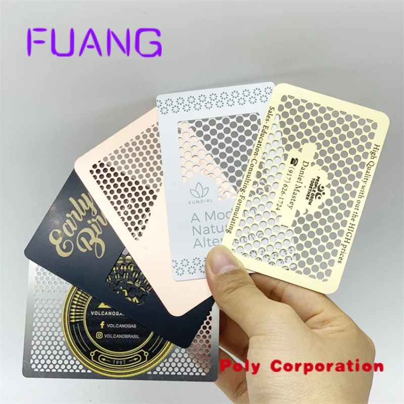 Metal crafts luxury credit card stainless steel engrave laser logo custom metal business card with logo