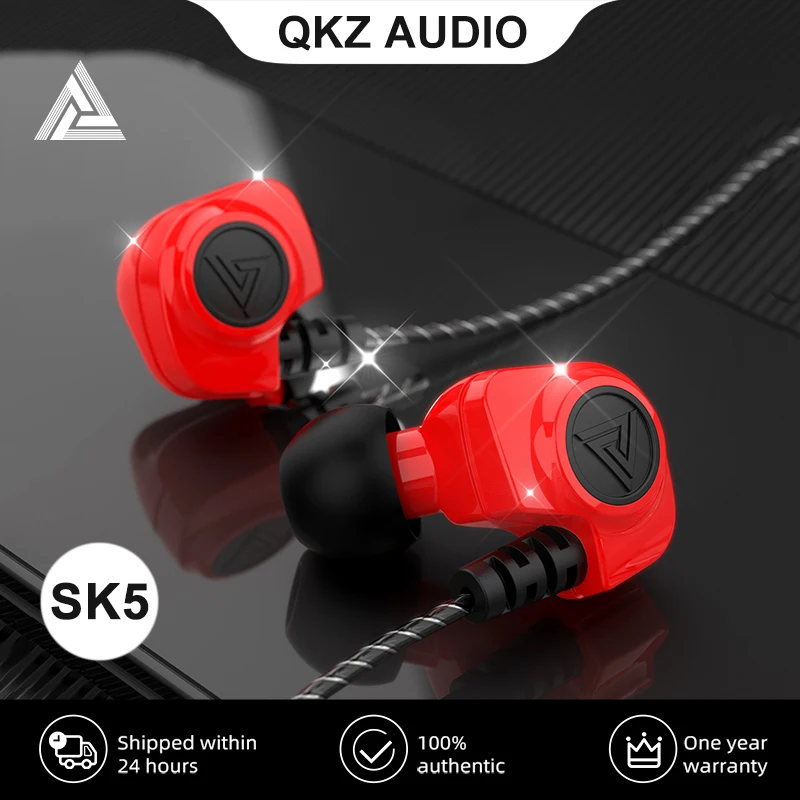 

Original QKZ SK5 Series Colorful In-Ear Earphone 3.5mm HIFI Bass Game Headset Noise Cancelling Earbuds With Mic For Xiaomi Huawe