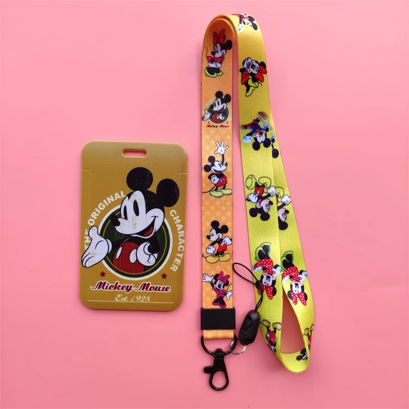 

Disney Mickey Minnie Clerk Name Card Holder With Lanyard Card Name Credit Card Holders Card Bus ID Holders Identity Badge