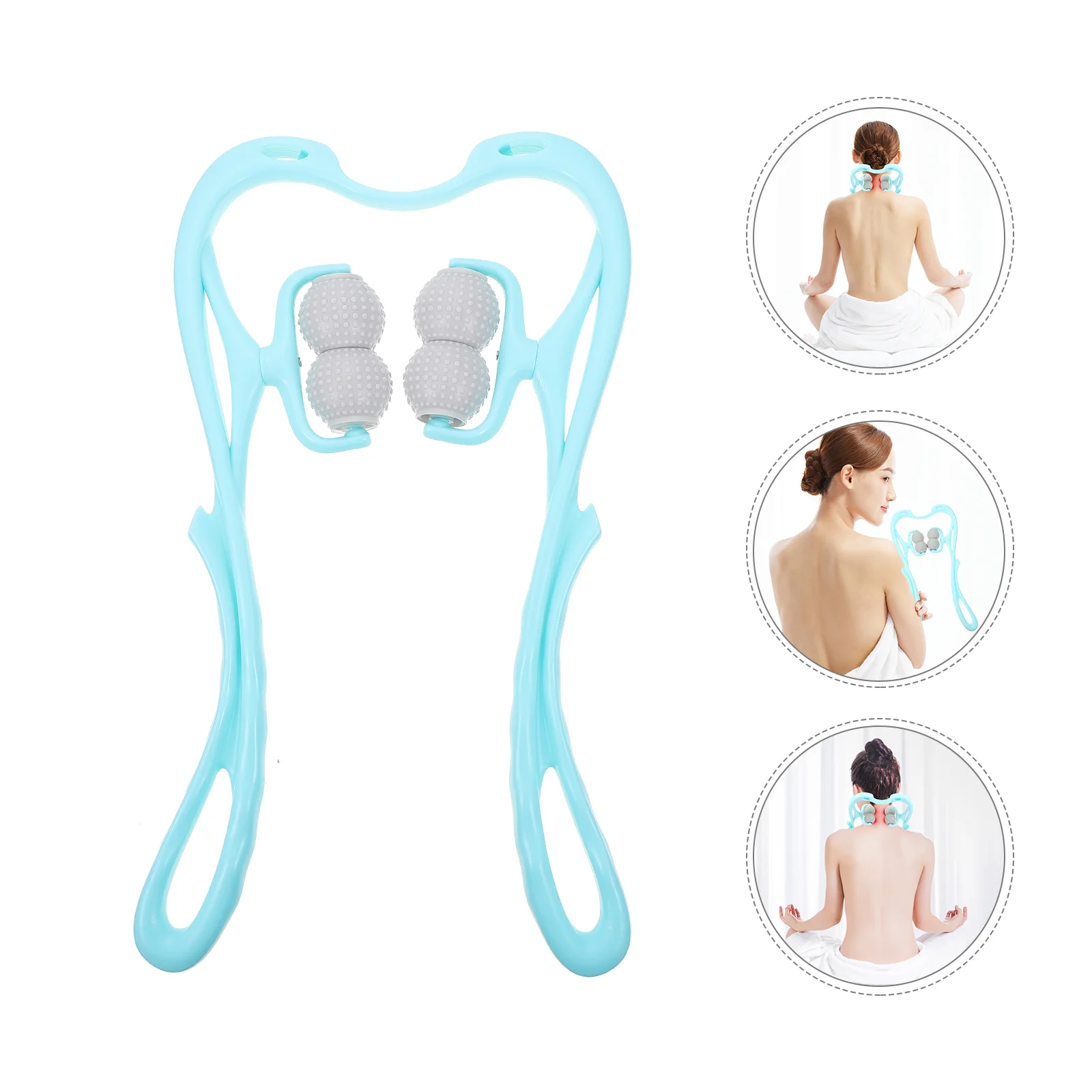 

Neck Roller Handheld Point Manual Cervical Massaging Pressure Tool Shoulder Vertebra Accessory Device Trigger Body Muscle Dual