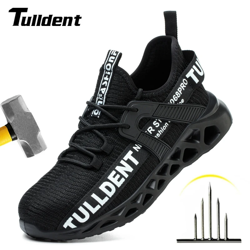 Мужские Защитные Рабочие Ботинки Со Стальным Носком Устойчивые К Ударам И