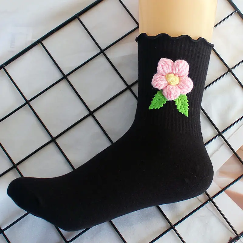 

Женские носки, стереоскопические, красивые, студенческие, кружевные, женские носки, теплые носки, рождественский подарок, носки, гетры K1064