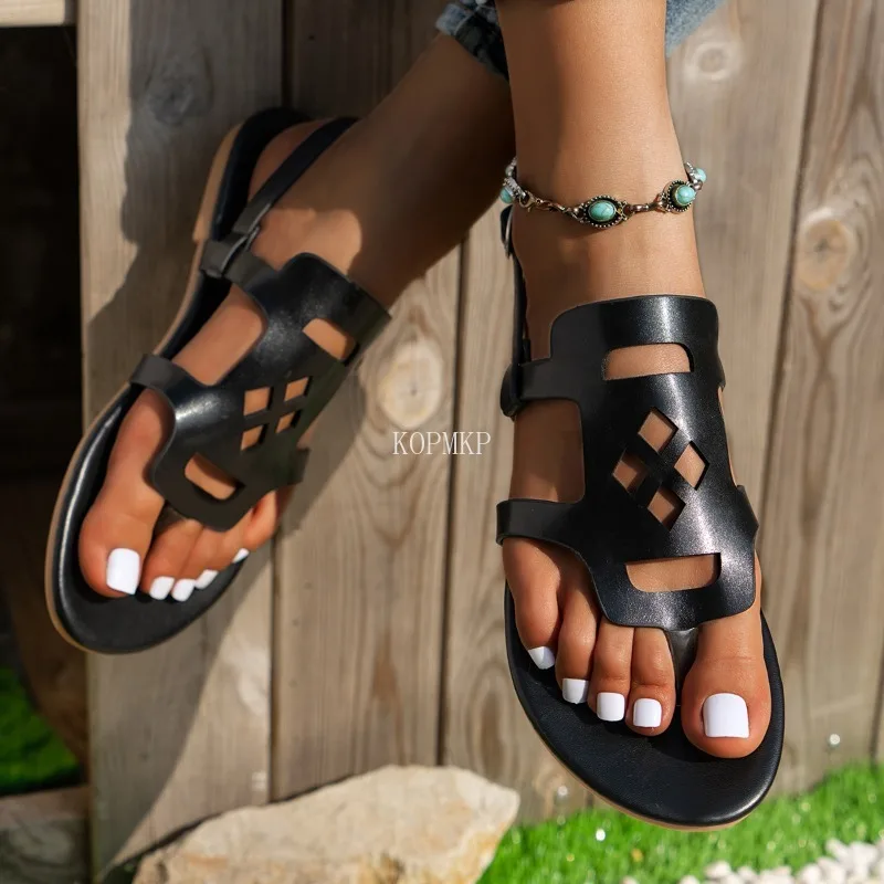 Женские сандалии на плоской подошве шлепанцы для улицы роскошные дизайнерские