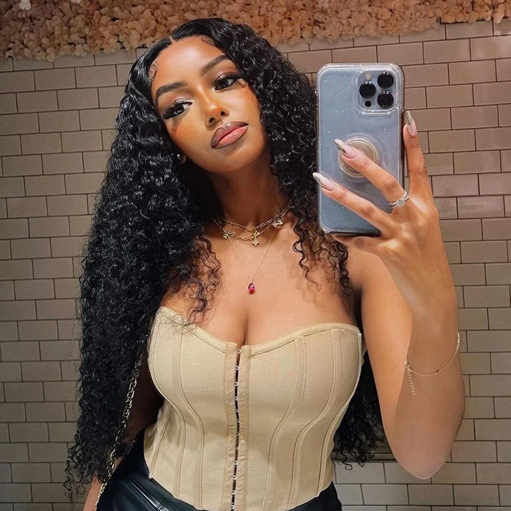 

13x6 HD Transprent Human Hair Wigs For Women 30 40 Inch Deep Wave Lace Frontal Wig Glueless Hair Loose Deep 5x5 HD Closures Wig