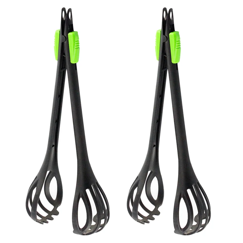 

2 Pcs Cordless Hand Mixer Chef Tongs Pliers Small Serving Tongs Food Processor Nylon Hand Egg Beater Cream Beater