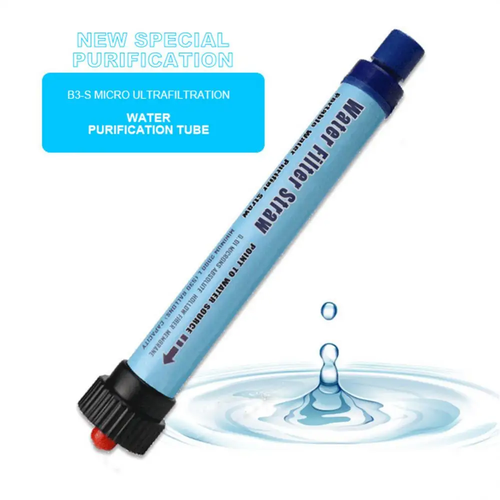 

Safe Camping Water Purification Straws Coconut Activated Carbon Four-stage Filtration Technology Survival Tool Hygienic
