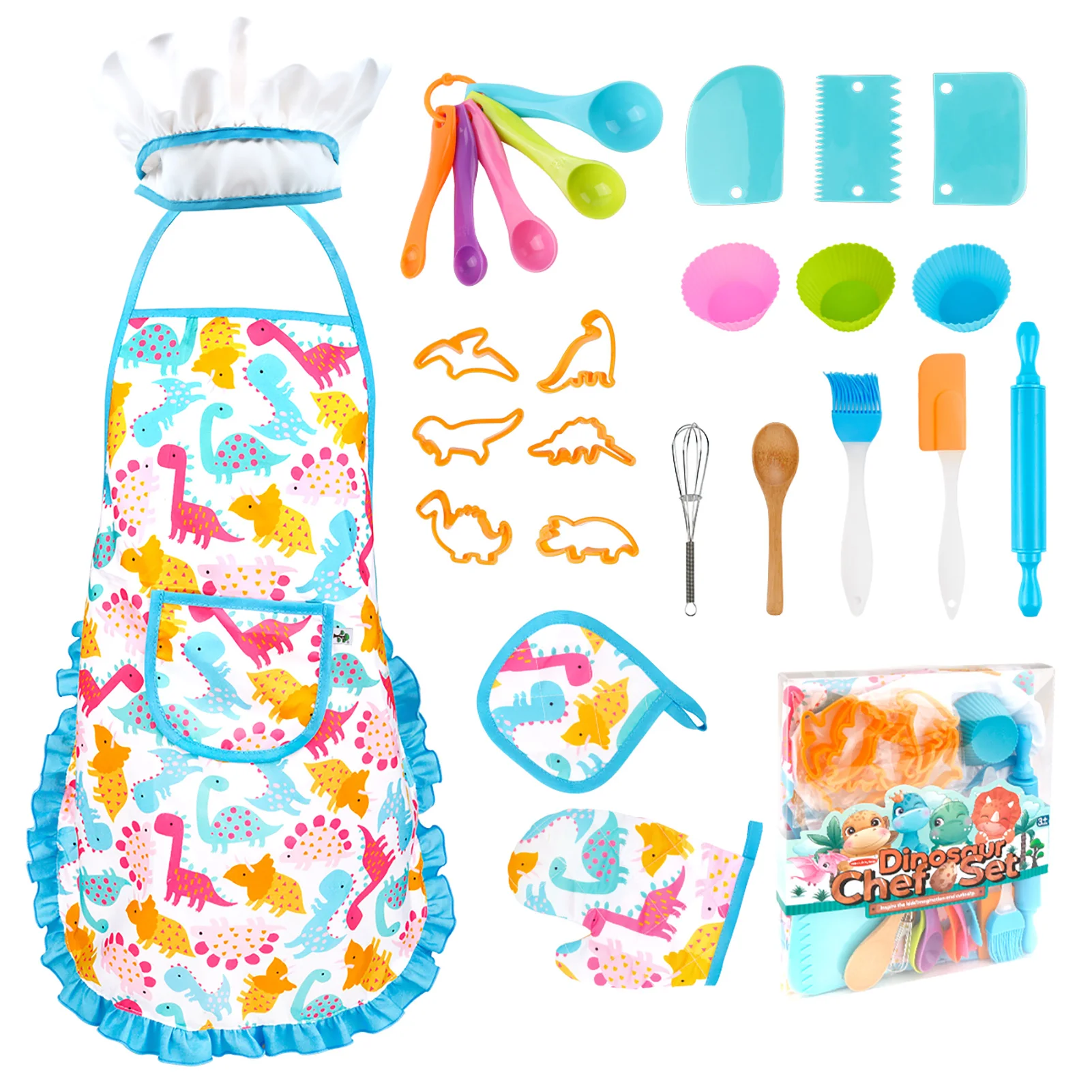

Kids Baking Set Chef Dress Up Kitchen Role Play Toys With Chef Aprons Hat Chef Cooking And Baking Pretend Play Set For Toddler