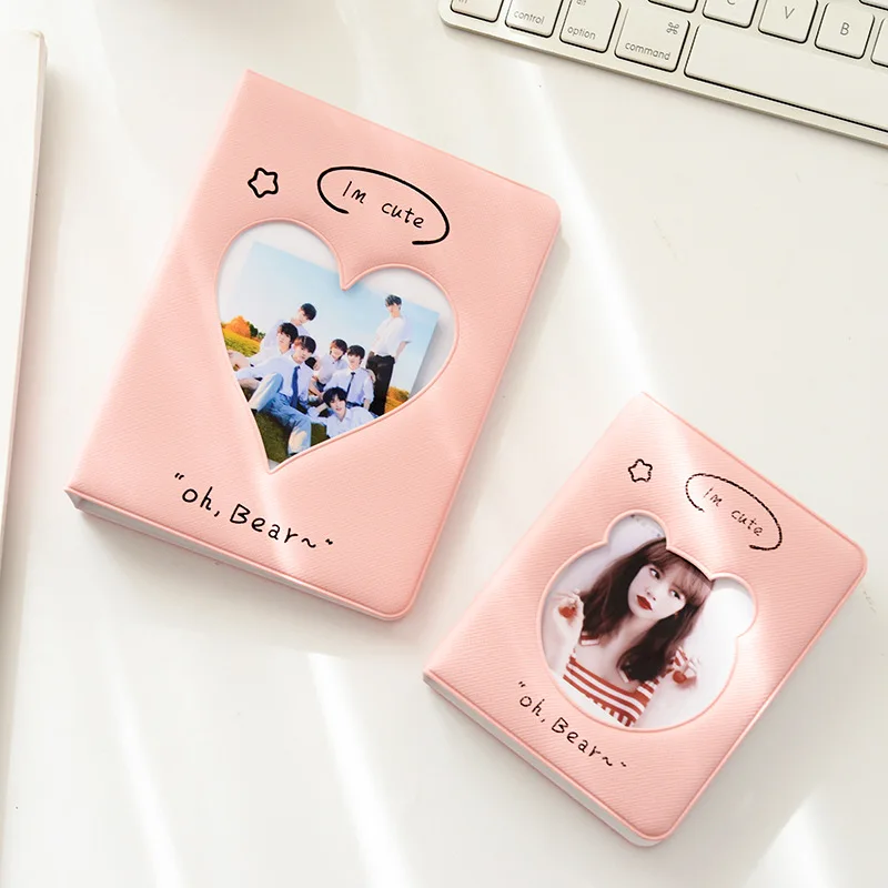 

36 Pockets 3 Inches Photo Album Card Holder Receipt Storage Cute Hollow Cartoon Solid Model Photo Holder Polaroid Album Card Bag