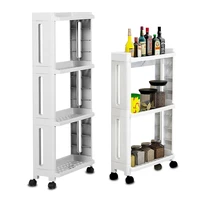 kitchen storage rack for goods fridge side shelf removable with wheels bathroom organizer shelf gap holder home decoration