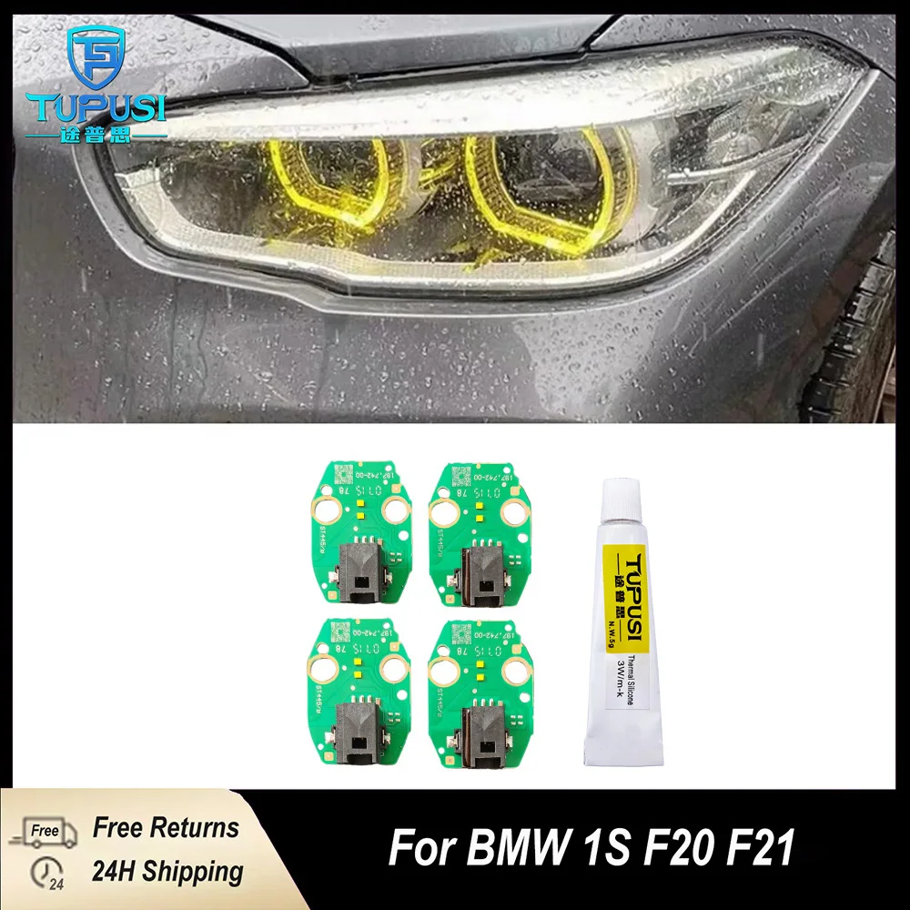 Фото Желтые светодиодные модули Angel Eyes для BMW 1 серии DRL F20 F21 LCI 116i 118i 120i 125i 116d Фара светодиодные ходовые огни для автомобиля №2